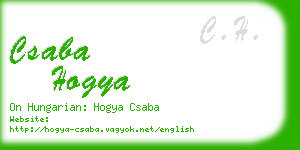 csaba hogya business card